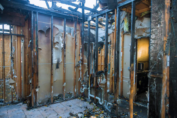 Professional Fire Damage Restoration technician working in Denair, CA